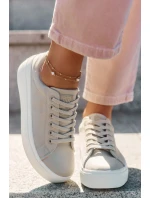 Materiałowe Trampki Damskie Na Platformie Big Star RR274465 Beżowe Materiałowe Trampki Damskie Na Platformie Big Star RR274465 Beżowe