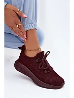 Lehké dámské sportovní nazouváky z Big Star Bordó model 22185515 - Big Star Shoes