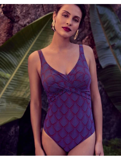 Jednodielne plavky 7249 M1 fialová a modrá - Anita