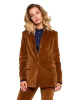 Zamatové sako s gombíkom M643 - Moe Zamatové sako s gombíkom M643 - Moe