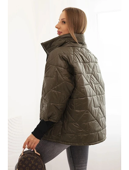 Dámská prošívaná bunda model 21896478 khaki - Kesi