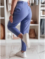 Ležérne dámske plisované nohavice s opaskom PLISSO blue FashionStreet UY2517