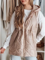 Dámska prechodná prešívaná vesta OLINVIA ružová FashionStreet TY4885 Dámska prechodná prešívaná vesta OLINVIA ružová FashionStreet TY4885