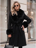 Płaszcz damski z odpinanym  czarny model 22404894 - FashionStreet