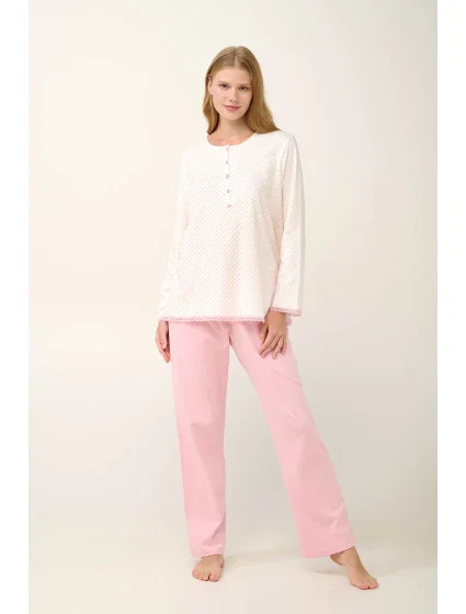 Vamp - Bavlnené dámske pyžamo s gombíkovou légou 21930 - Vamp Vamp - Bavlnené dámske pyžamo s gombíkovou légou 21930 - Vamp