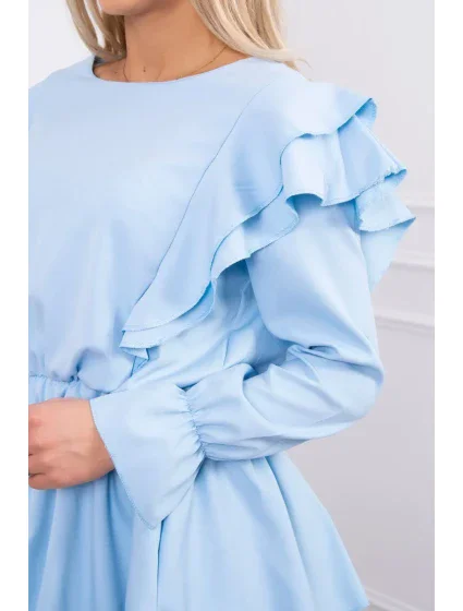 Šaty se model 18746256 volány modré - K-Fashion Šaty se model 18746256 volány modré - K-Fashion