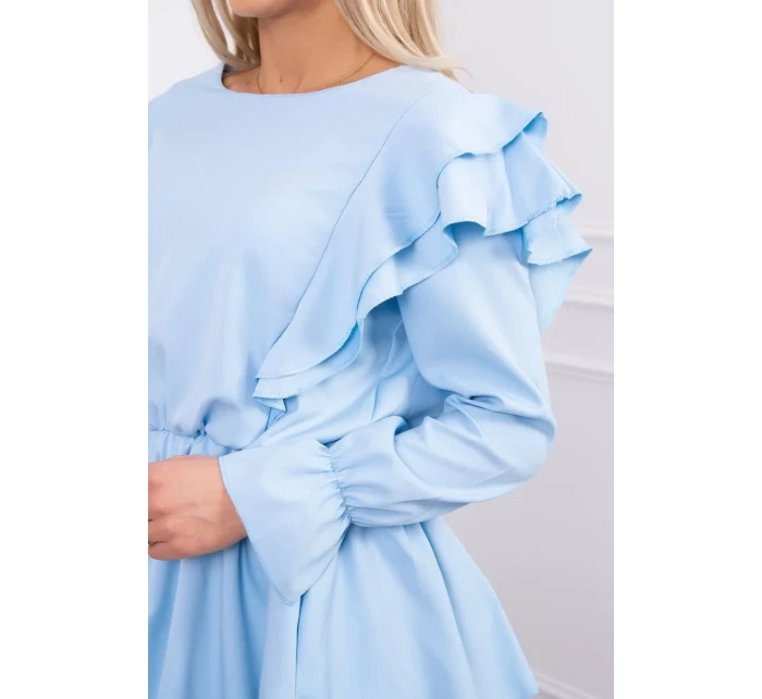 Šaty se model 18746256 volány modré - K-Fashion Šaty se model 18746256 volány modré - K-Fashion