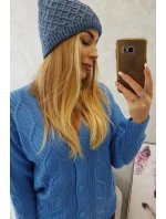 K204 džínsová fleecová čiapka so šiltom