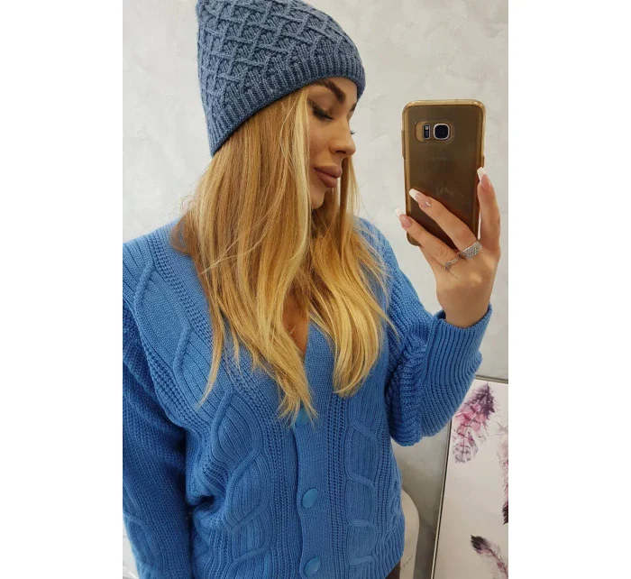 K204 džínsová fleecová čiapka so šiltom