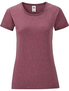 LadyFit Iconic 150 T Dámské tričko model 22429462 heather burgundy - Fruit of the Loom