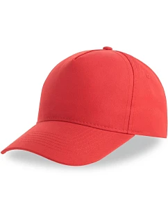 Atlantis Headwear Recy Five 5-panelová bejzbalová čiapka 33.0116 červená
