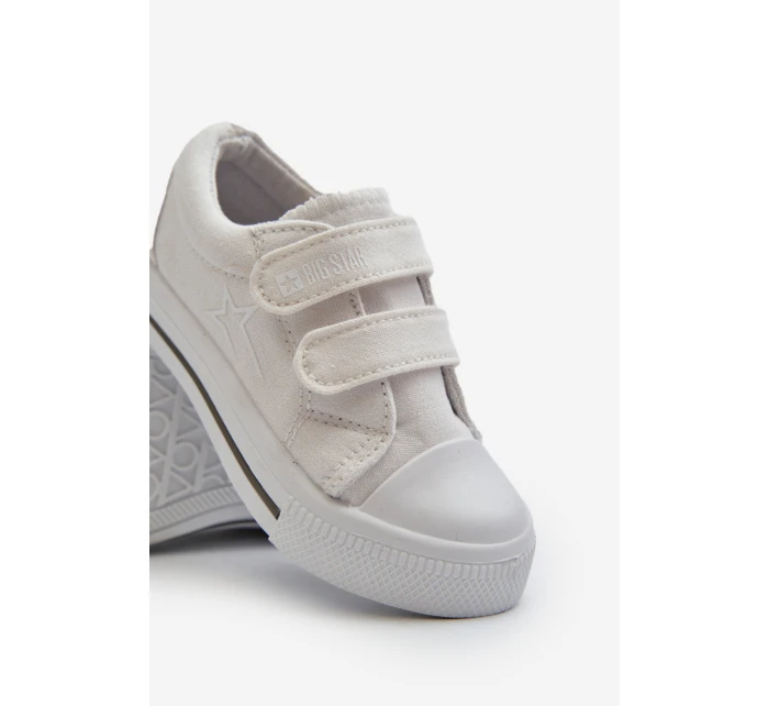 Dziecięce Trampki Na Rzepy Big Star NN374117 Białe Dziecięce Trampki Na Rzepy Big Star NN374117 Białe