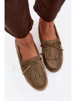 Dámské mokasíny s třásněmi zelené Janelisse Dámské mokasíny s třásněmi zelené Janelisse