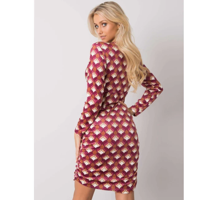 Šaty DHJ SK 12695.26P tmavo ružová