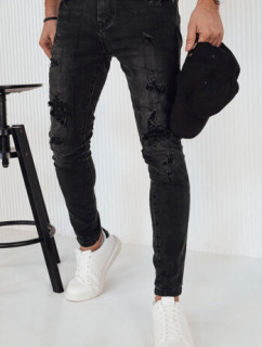 Pánske čierne džínsové nohavice Dstreet UX4153