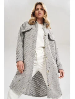 Dámsky kabát M808 sivý - Figl