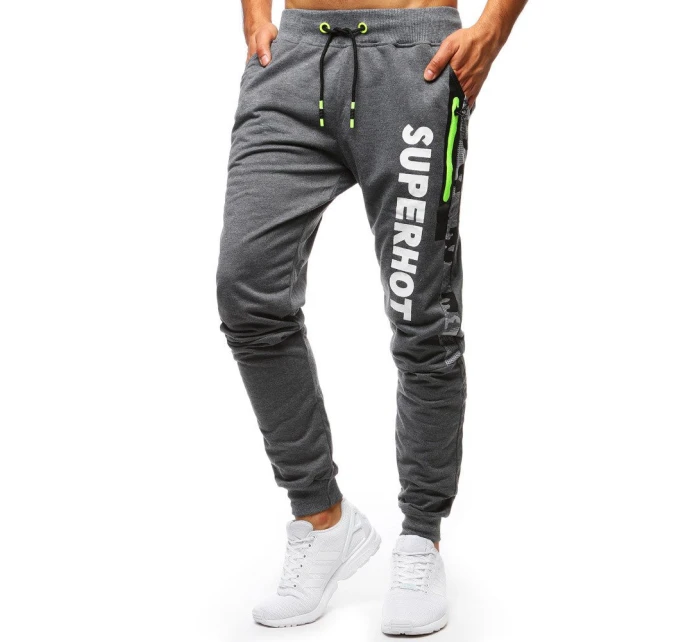 Pánske antracitové tepláky FashionStreet UX3520