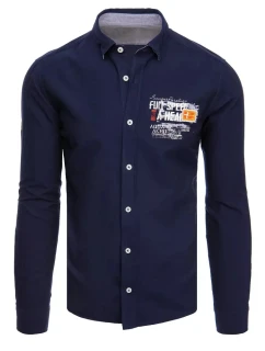 Pánská tmavě modrá košile model 21966560 - Dstreet