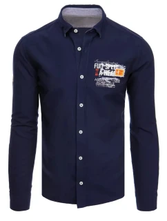 Pánská tmavě modrá košile model 21966560 - Dstreet