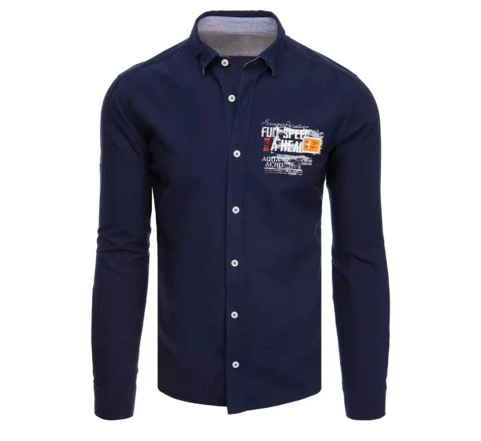 Pánská tmavě modrá košile model 21966560 - Dstreet