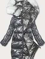 Obojstranná metalická grafitovo sivá zimná bunda (p21-7901-27+61)