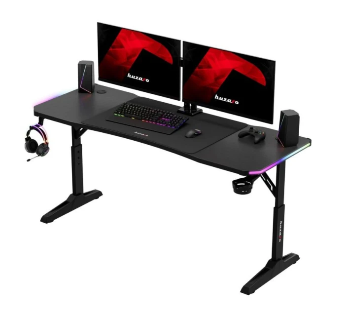 Herní stůl Hero model 21429425 RGB Black - Huzaro