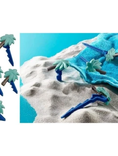 KOLÍKY KLIPY PLÁŽOVÉ UTERÁKY DRŽIAKY DEKA 4 KS MODRÉ PALMY