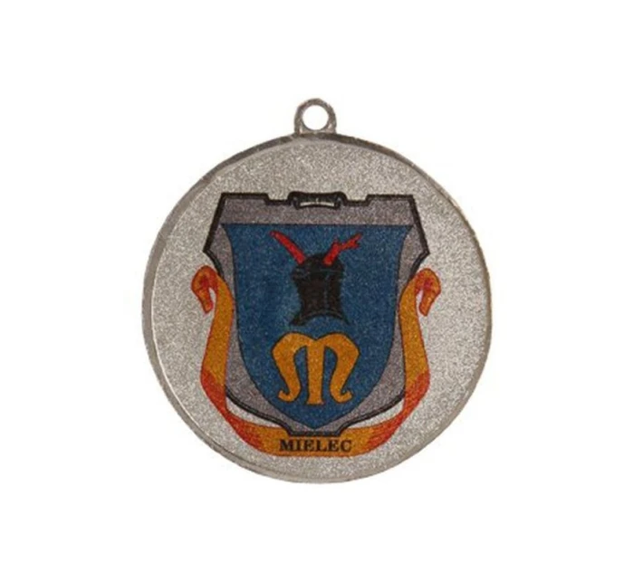 Medal stalowy srebrny  z nadrukiem kolorowym LuxorJet model 21829797