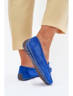 Damskie Zamszowe Mokasyny Kobaltowe Lenvie