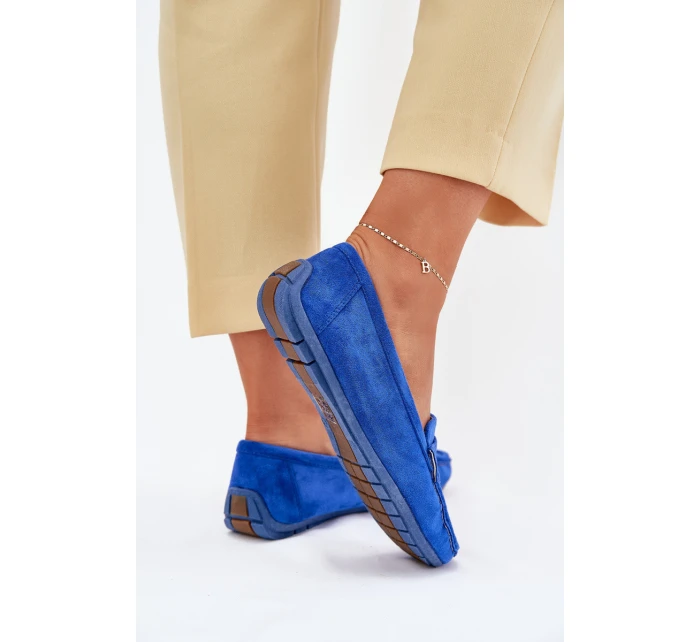 Damskie Zamszowe Mokasyny Kobaltowe Lenvie