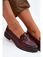 Kožené dámské mokasyny Vinceza 39983 bordó