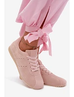 Dámské tenisky z eko semiše nízké růžové Melvelin