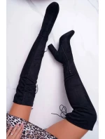 Dámske semišové čižmy na vysokom podpätku Black Xamarin Dámske semišové čižmy na vysokom podpätku Black Xamarin