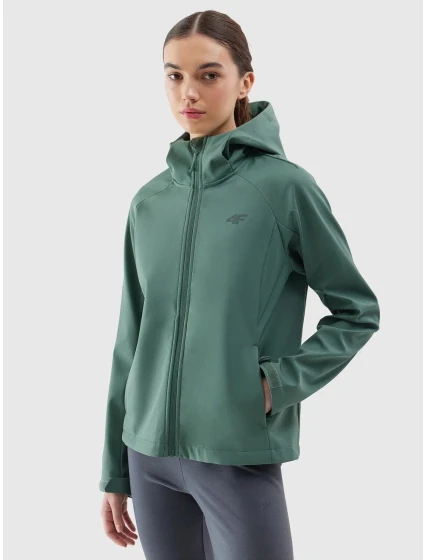 Dámska vetruodolná bunda softshell s membránou 5000 4F - zelená Dámska vetruodolná bunda softshell s membránou 5000 4F - zelená