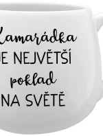 KAMARÁDKA JE NEJVĚTŠÍ POKLAD NA SVĚTĚ - bílý keramický hrníček 300 ml