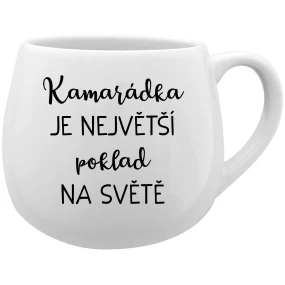 KAMARÁDKA JE NEJVĚTŠÍ POKLAD NA SVĚTĚ - bílý keramický hrníček 300 ml KAMARÁDKA JE NEJVĚTŠÍ POKLAD NA SVĚTĚ - bílý keramický hrníček 300 ml