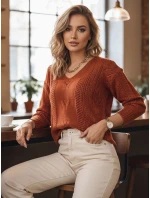 Dámský červený svetr Dstreet model 21967066 - FashionStreet