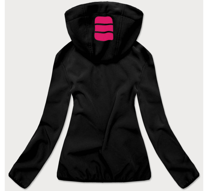 Čierno-ružová dámska softshellová bunda (HH030-1)