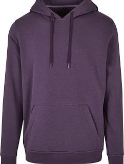 Build your Brand BY 011 Mikina s kapucňou z hrubej bavlny 56.0011 purple night