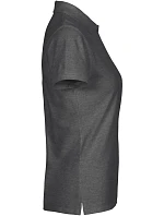 O Dámské piqué polo z bio bavlny dark heather model 22503796 - Neutral O Dámské piqué polo z bio bavlny dark heather model 22503796 - Neutral