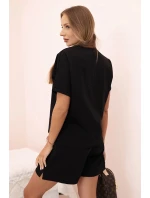 Dámsky set punto s krátkymi rukávmi a šortkami čierny Dámsky set punto s krátkymi rukávmi a šortkami čierny