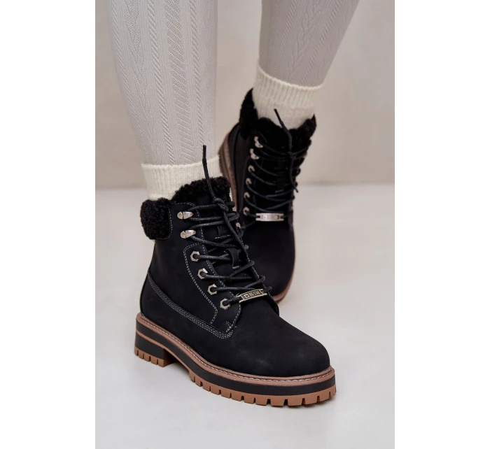 Zateplené dámské boty Big Star model 21669664 Černé - Big Star Shoes Zateplené dámské boty Big Star model 21669664 Černé - Big Star Shoes