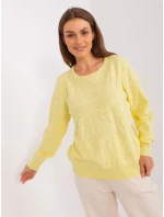 Sweter AT SW model 18884754 jasny żółty - FPrice Sweter AT SW model 18884754 jasny żółty - FPrice