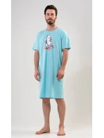 Pánská noční košile s krátkým rukávem Lucky model 17613327 - Vienetta MAN