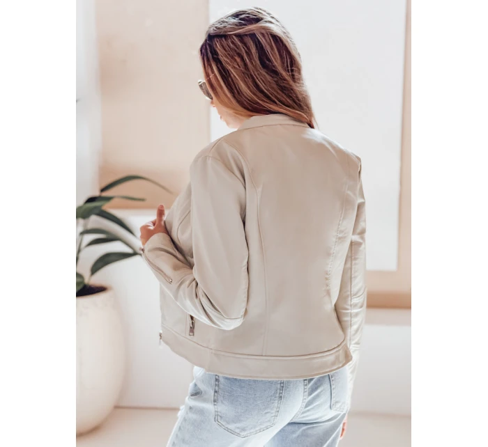 Dámska kožená bunda LOVEBIKER sivá FashionStreet TY5214