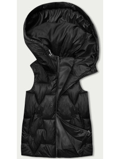 Černá dámská vesta s kapucí model 18838446 - S'WEST