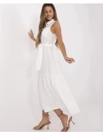 Elegantní dámské maxi šaty v krémové barvě model 21214408 - Factory Price Elegantní dámské maxi šaty v krémové barvě model 21214408 - Factory Price