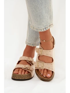 Dámské pantofle se zlatými a knoflíky model 21919013 - Boto