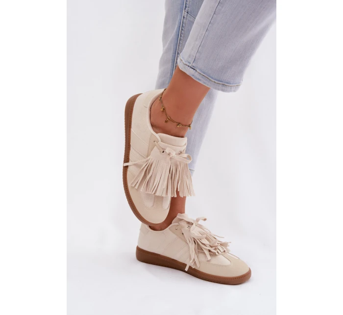 Dámské tenisky s třásněmi Béžové Dorivelle