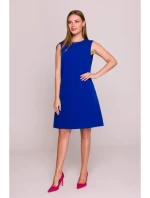 S408 Šaty bez rukávov - kráľovská modrá